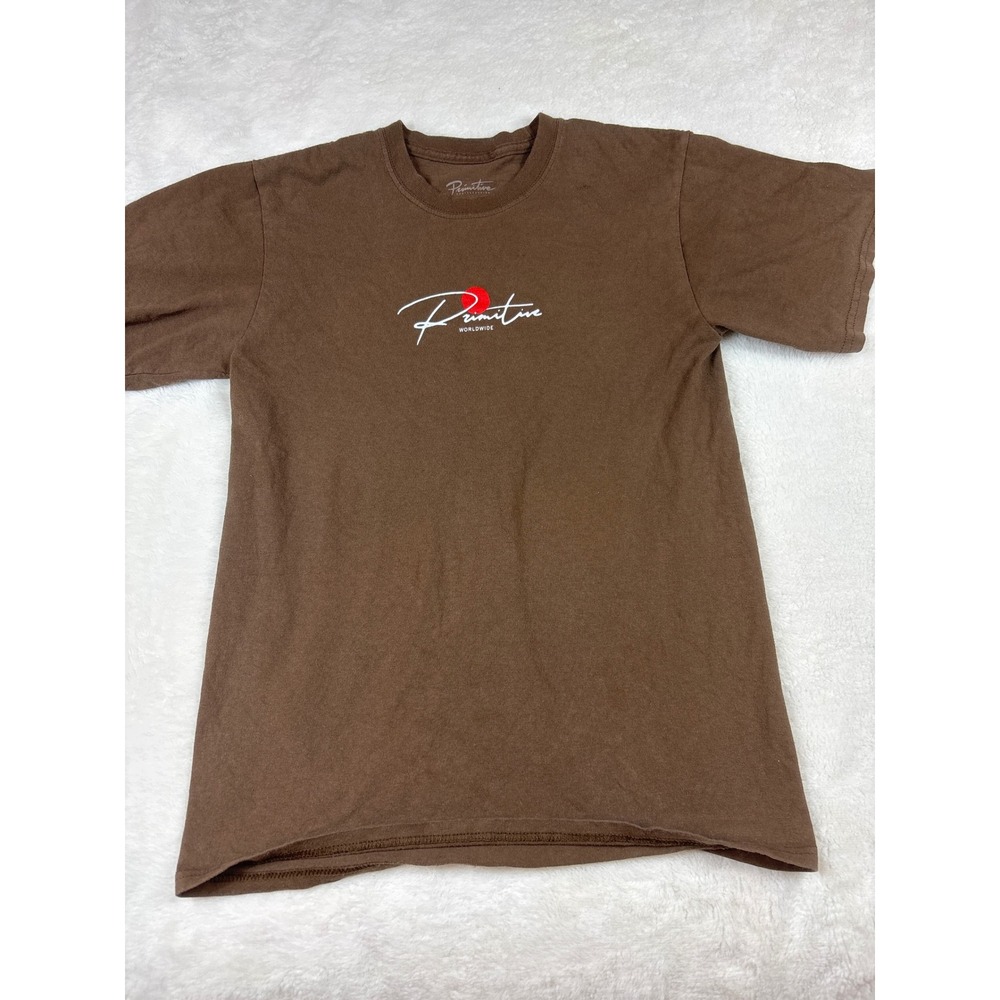 Primitive Skateboarding Brown Tiger Cherry Blossom Graphic T-Shirt Mens Small